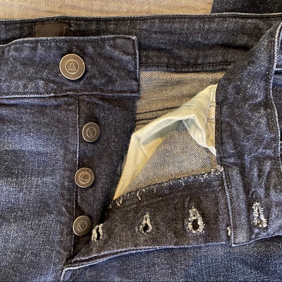 ASOS high-rise button fly jeans, dark wash - Picture 3 of 9